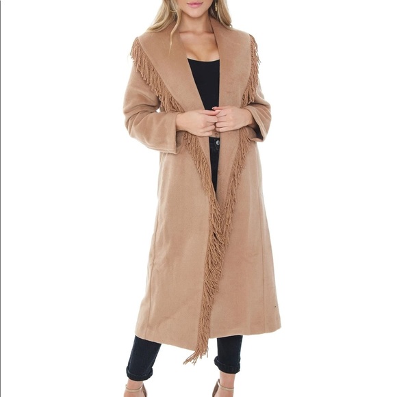 Line and Dot Fringe Coat - Picture 5 of 9